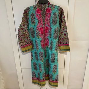 Pakistani Kurti with embroidered neck